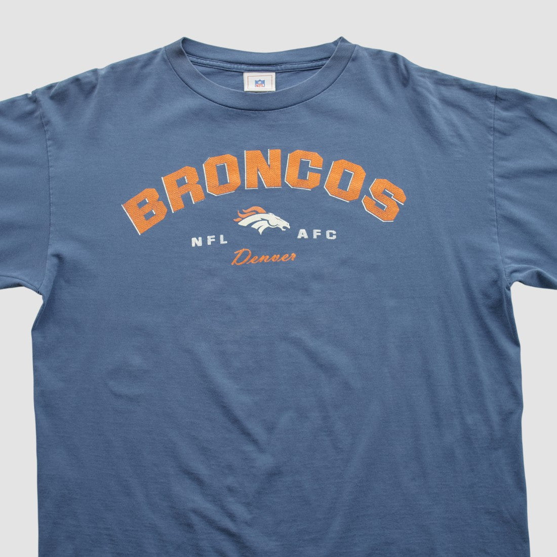 Denver Broncos NFL 2000s Long Sleeve T-shirt - Blue Vintage cheap