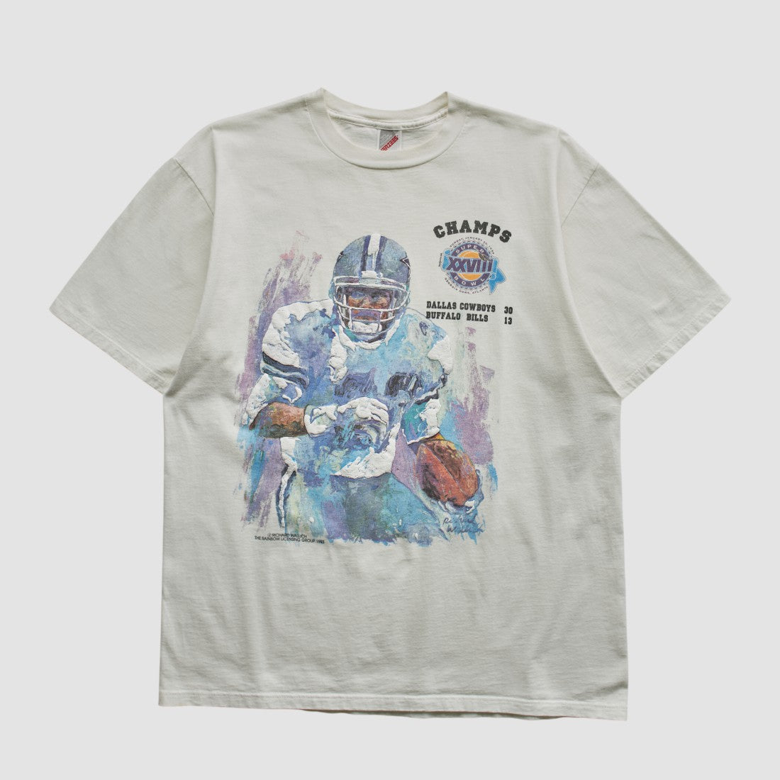 Dallas Cowboys Jerzees 1993 T-shirt - White Vintage on sale