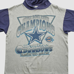 Super Bowl XXVIII Mendez Sportswear 1994 Hooded T-shirt - Heather Gray Vintage cheap