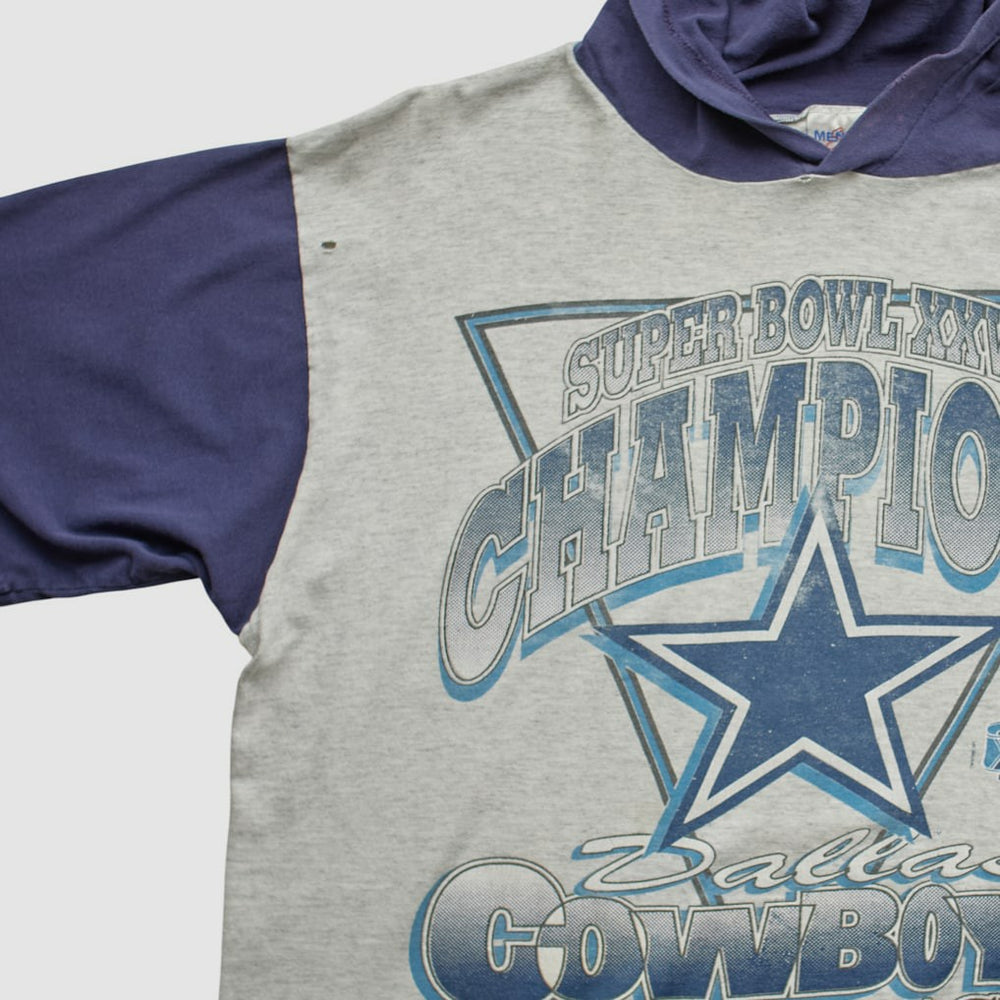 Super Bowl XXVIII Mendez Sportswear 1994 Hooded T-shirt - Heather Gray Vintage cheap