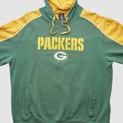 Green Bay Packers Reebok 2010s Hooded Pullover Sweatshirt - Green Vintage sale