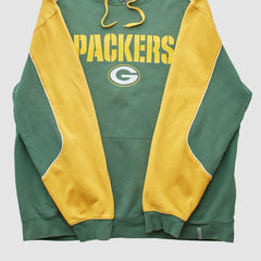 Green Bay Packers Reebok 2010s Hooded Pullover Sweatshirt - Green Vintage sale