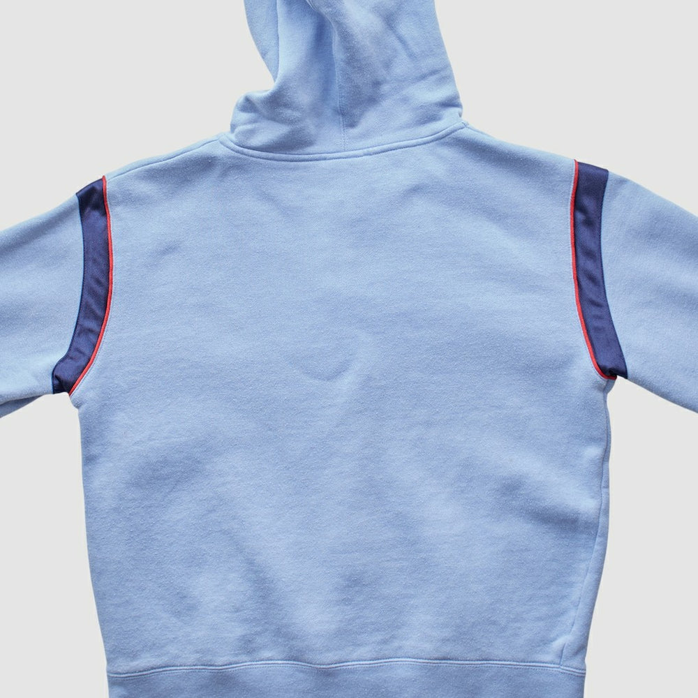 New England Patriots Reebok 2000s Hooded Full Zip Sweatshirt - Light Blue Vintage discount
