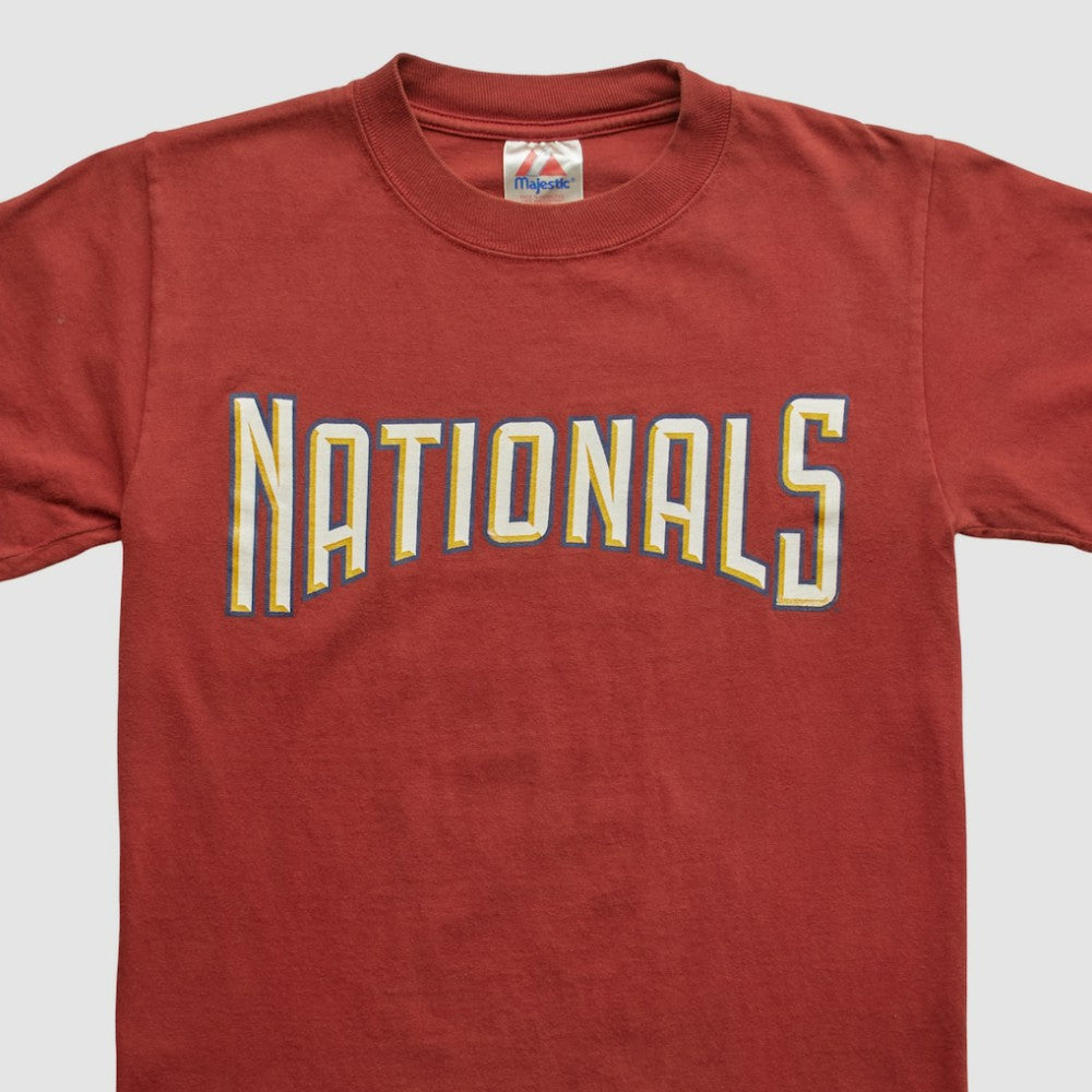 Washington Nationals Majestic 2000s T-shirt - Maroon Vintage