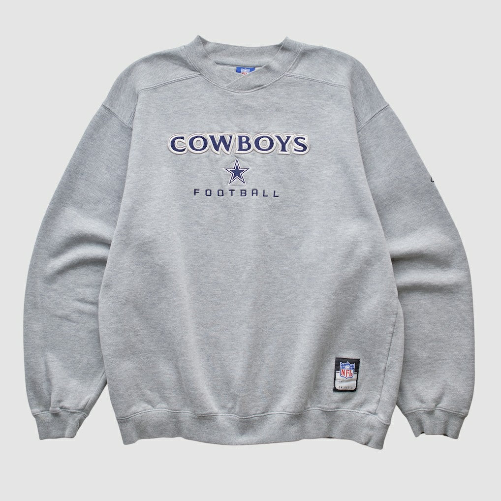 Dallas Cowboys Reebok 2000s Pullover Sweatshirt - Heather Gray Vintage discount