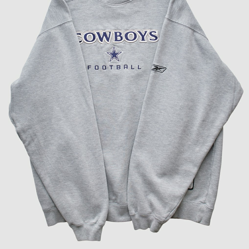 Dallas Cowboys Reebok 2000s Pullover Sweatshirt - Heather Gray Vintage discount
