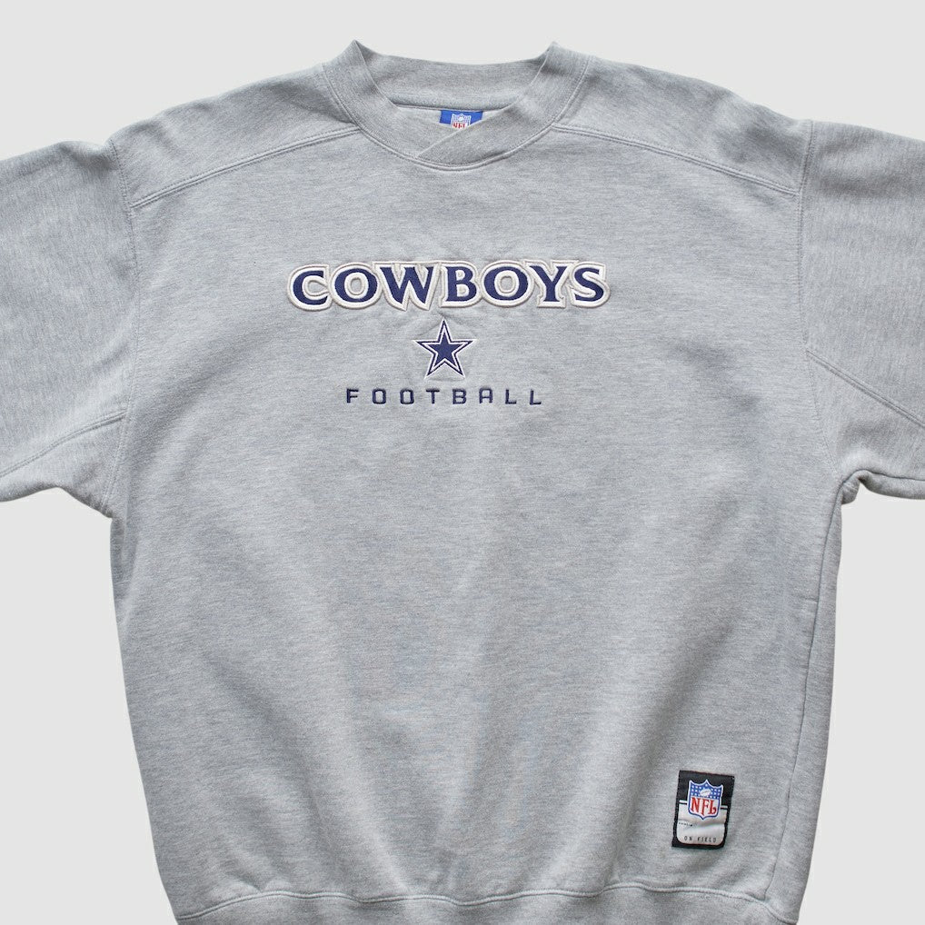Dallas Cowboys Reebok 2000s Pullover Sweatshirt - Heather Gray Vintage discount