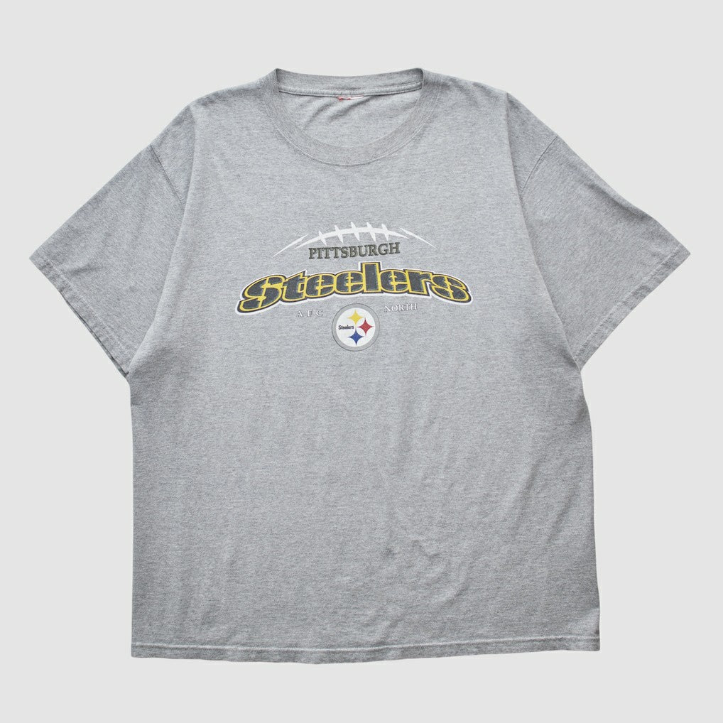 Pittsburgh Steelers 2000s T-shirt - Heather Gray Vintage on sale