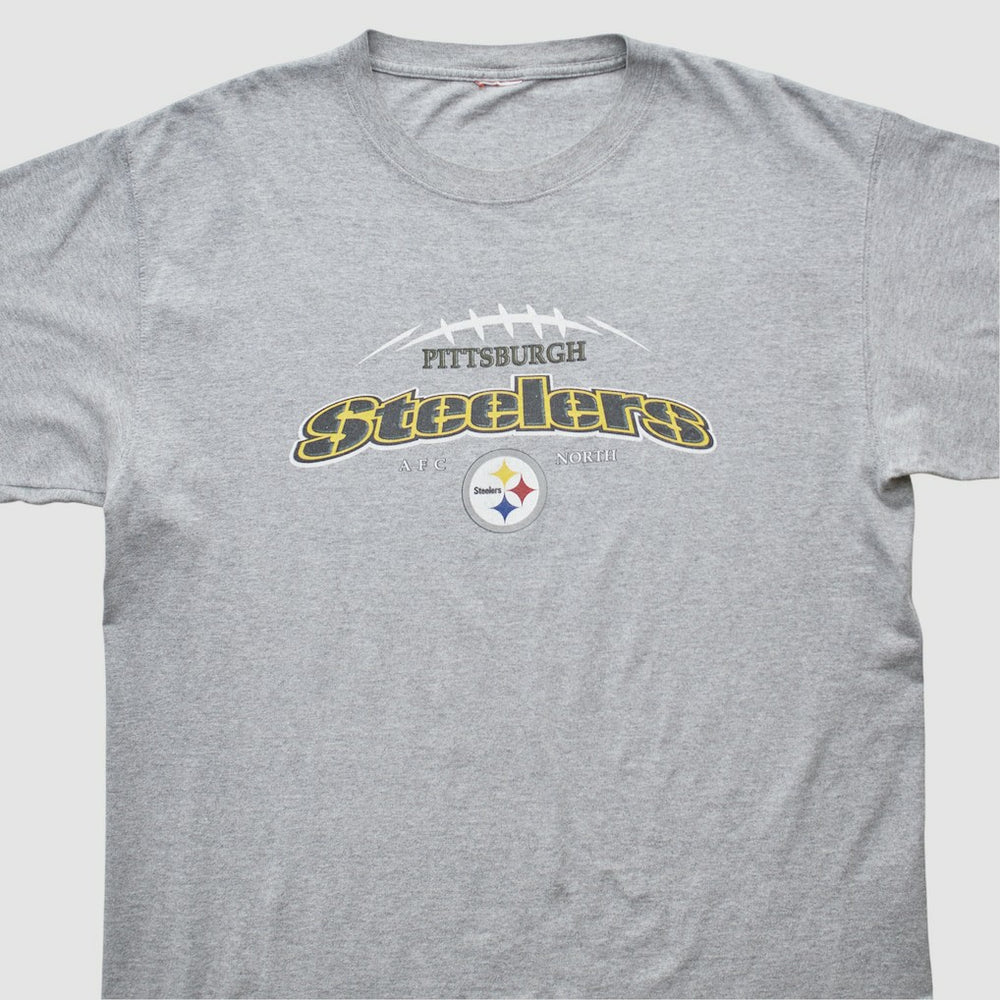 Pittsburgh Steelers 2000s T-shirt - Heather Gray Vintage on sale