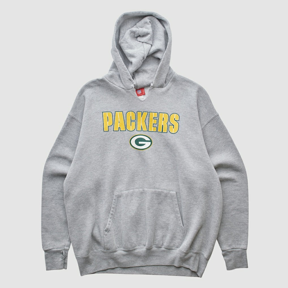 Green Bay Packers NFL 2000s Hooded Pullover Sweatshirt - Heather Gray Vintage sale