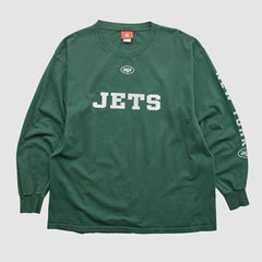 New York Jets NFL 2000s Long Sleeve T-shirt - Green Vintage on sale