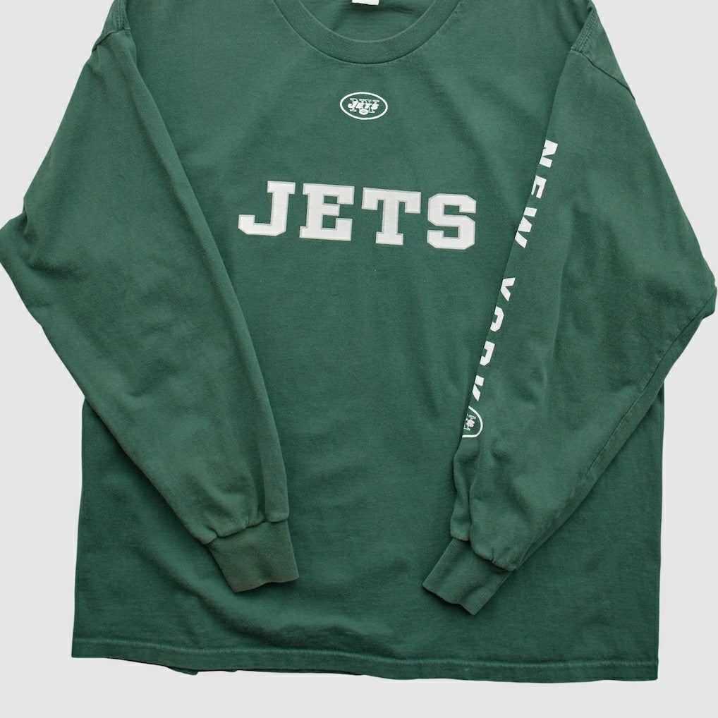 New York Jets NFL 2000s Long Sleeve T-shirt - Green Vintage on sale
