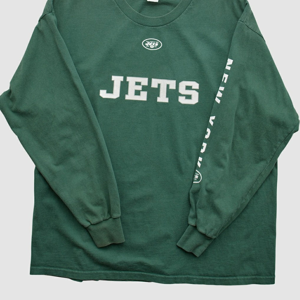 New York Jets NFL 2000s Long Sleeve T-shirt - Green Vintage on sale