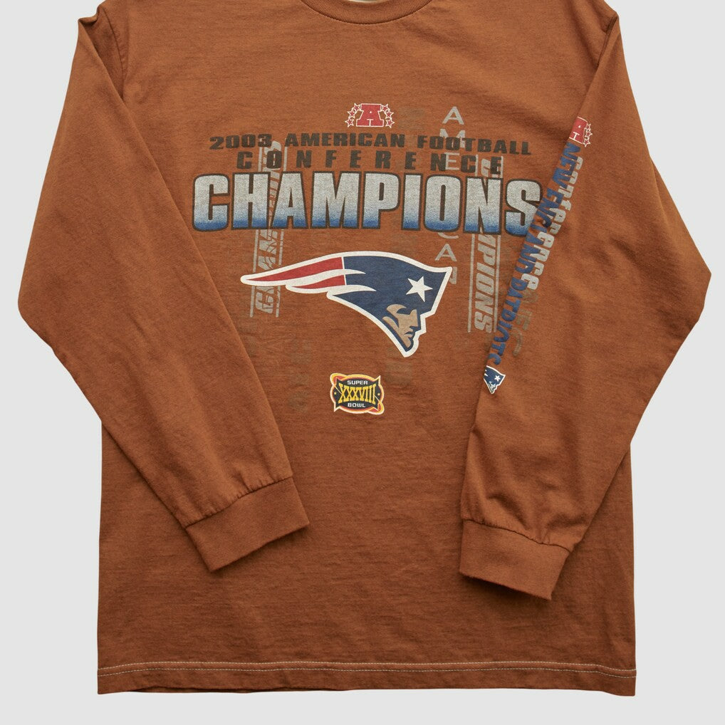 New England Patriots Alstyle 2003 Long Sleeve T-shirt - Clay Vintage cheap
