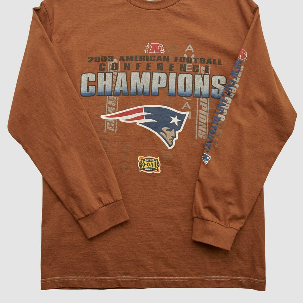 New England Patriots Alstyle 2003 Long Sleeve T-shirt - Clay Vintage cheap