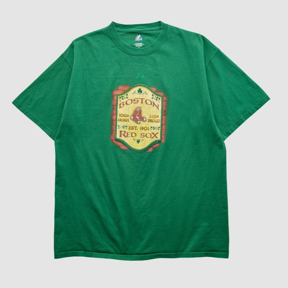 Boston Red Sox Majestic 2000s T-shirt - Green Vintage