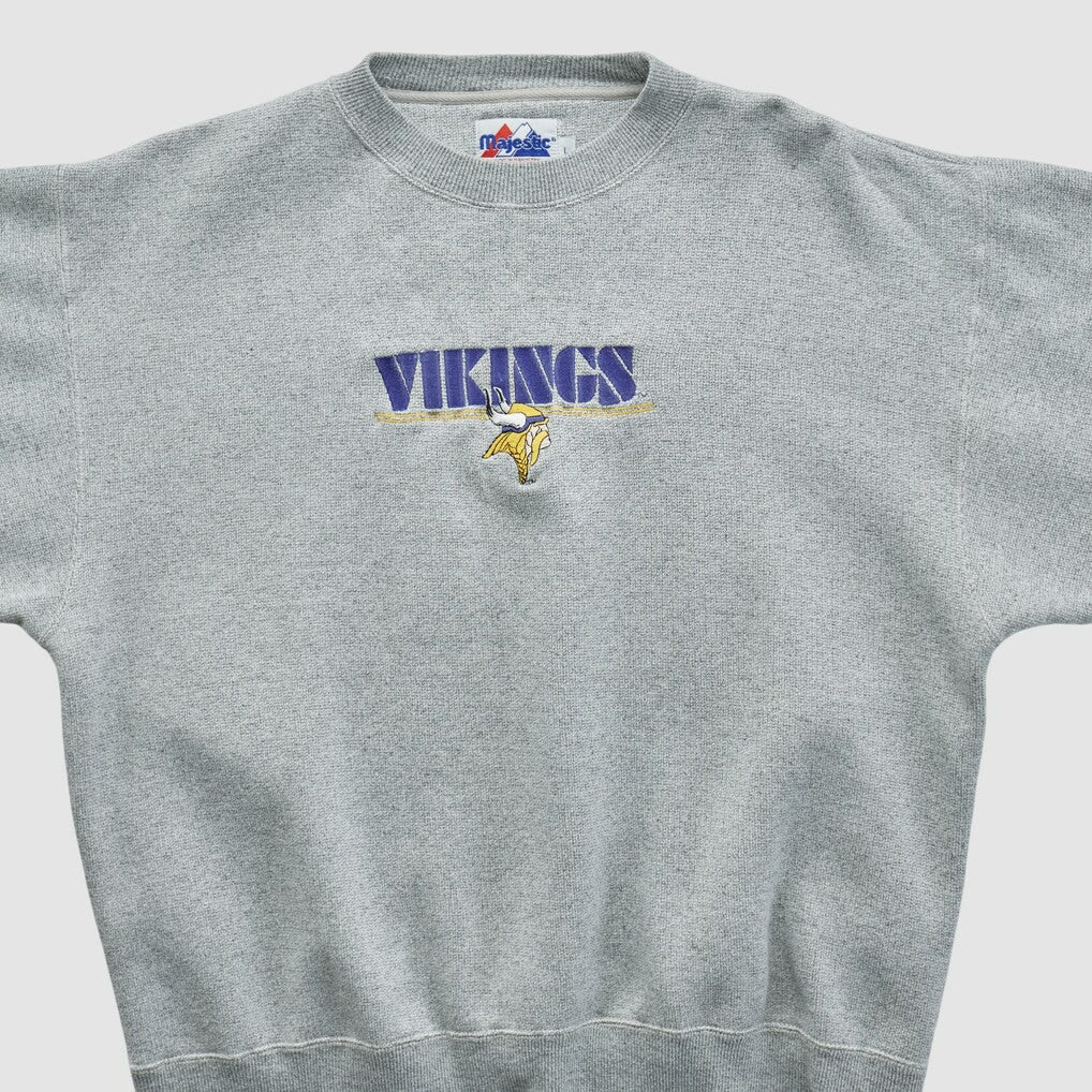 Minnesota Vikings Majestic 2000s Pullover Sweatshirt - Heather Gray Vintage outlet