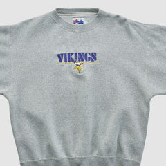 Minnesota Vikings Majestic 2000s Pullover Sweatshirt - Heather Gray Vintage outlet