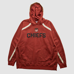 Kansas City Chiefs Reebok 2000s Hooded Pullover Sweatshirt - Red Vintage on sale