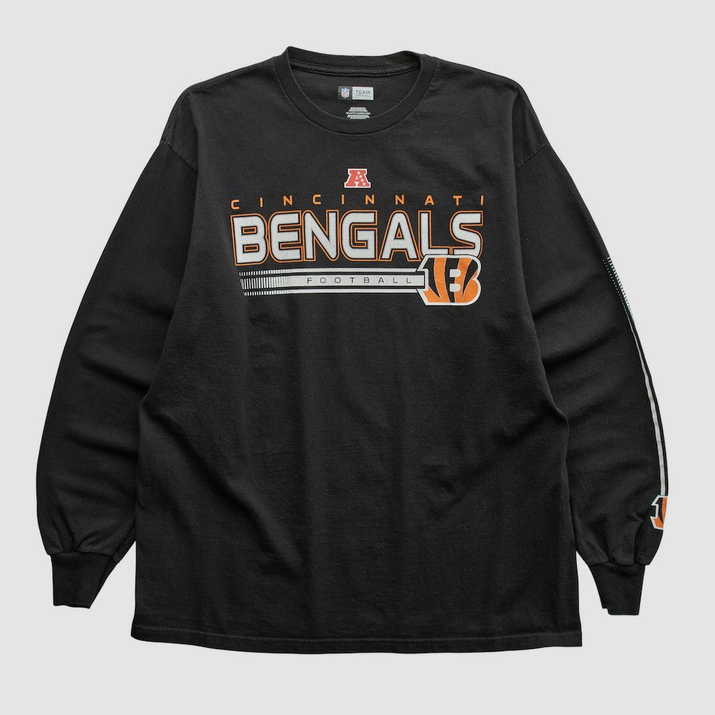 Cincinnati Bengals NFL 2010s Long Sleeve T-shirt - Black Vintage on sale
