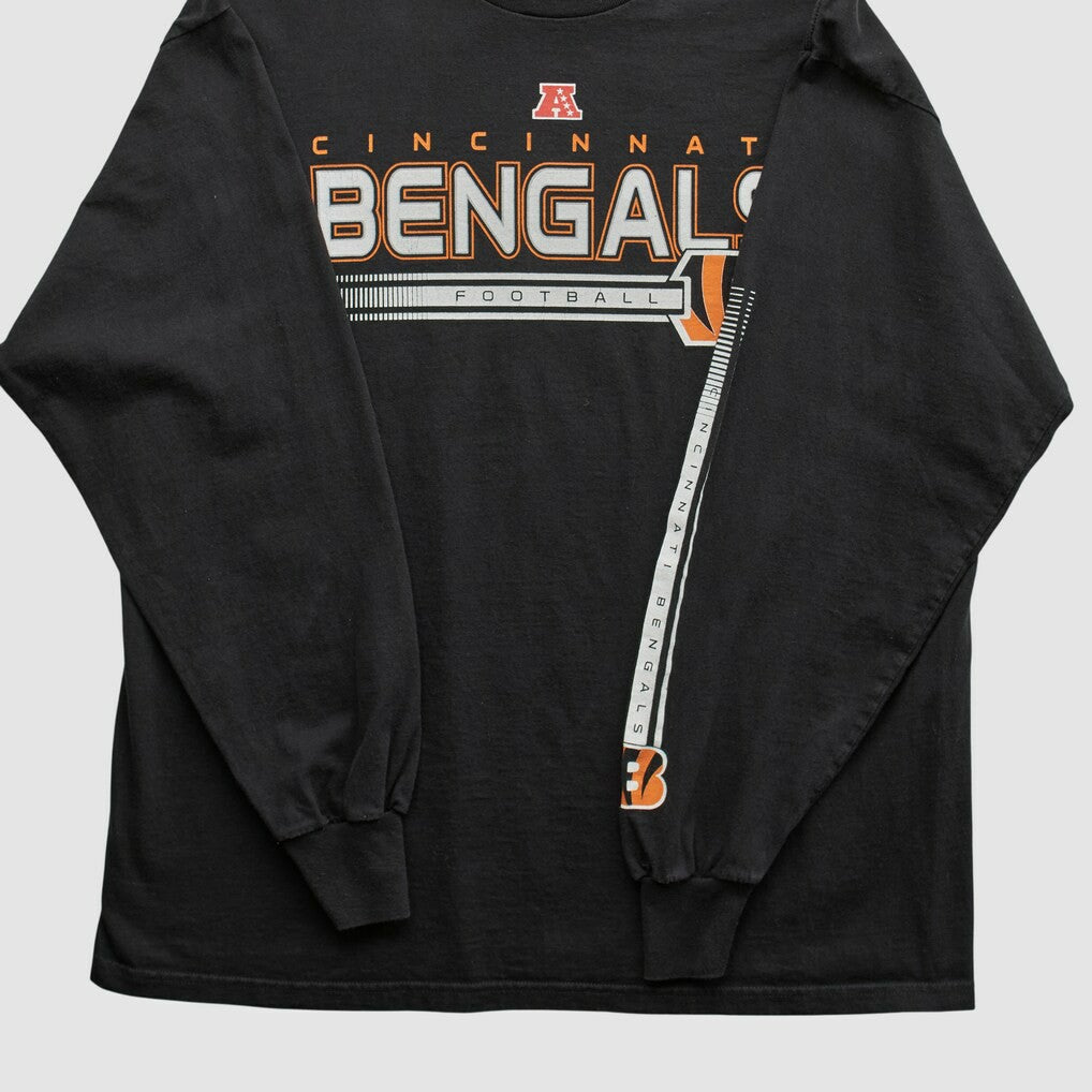Cincinnati Bengals NFL 2010s Long Sleeve T-shirt - Black Vintage on sale