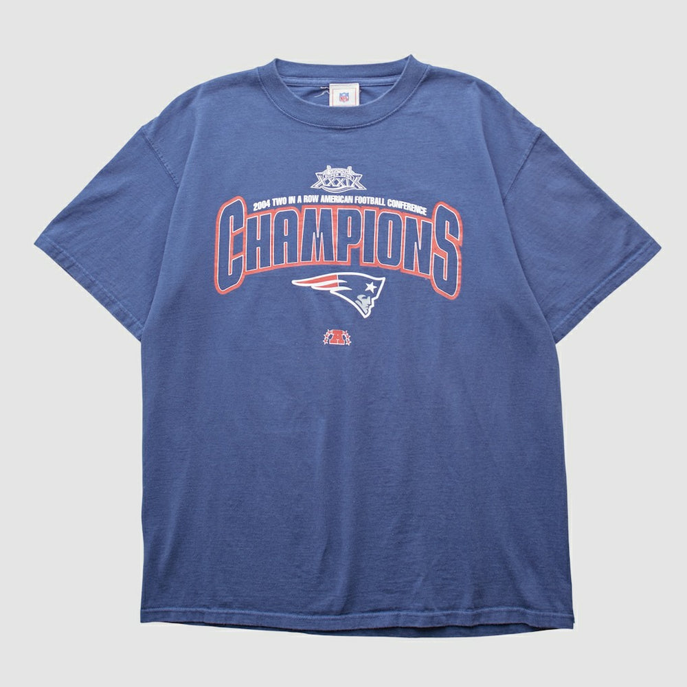 New England Patriots NFL 2004 T-shirt - Blue Vintage outlet