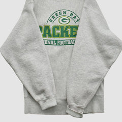 Green Bay Packers Lee Sport 90s Pullover Sweatshirt - Heather Gray Vintage cheap