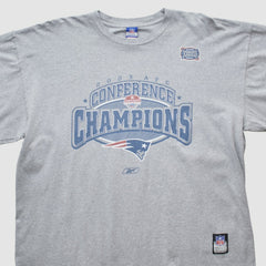 New England Patriots Reebok 2003 Long Sleeve T-shirt - Heather Gray Vintage on sale