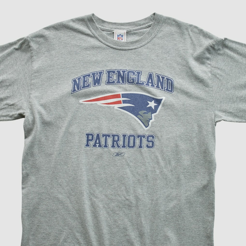 New England Patriots NFL 2000s Long Sleeve T-shirt - Heather Gray Vintage sale