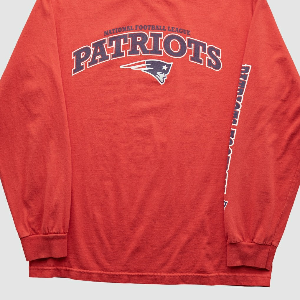 New England Patriots NFL 2010s Long Sleeve T-shirt - Red Vintage for sale