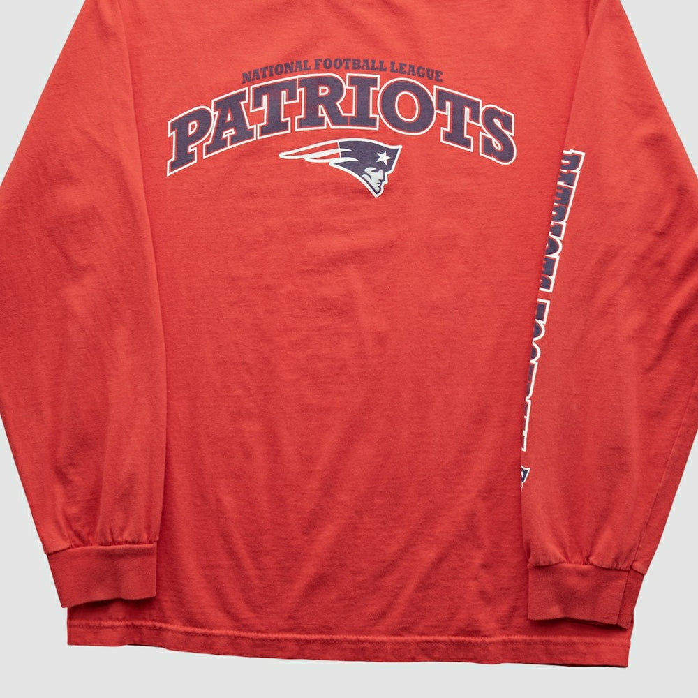 New England Patriots NFL 2010s Long Sleeve T-shirt - Red Vintage for sale