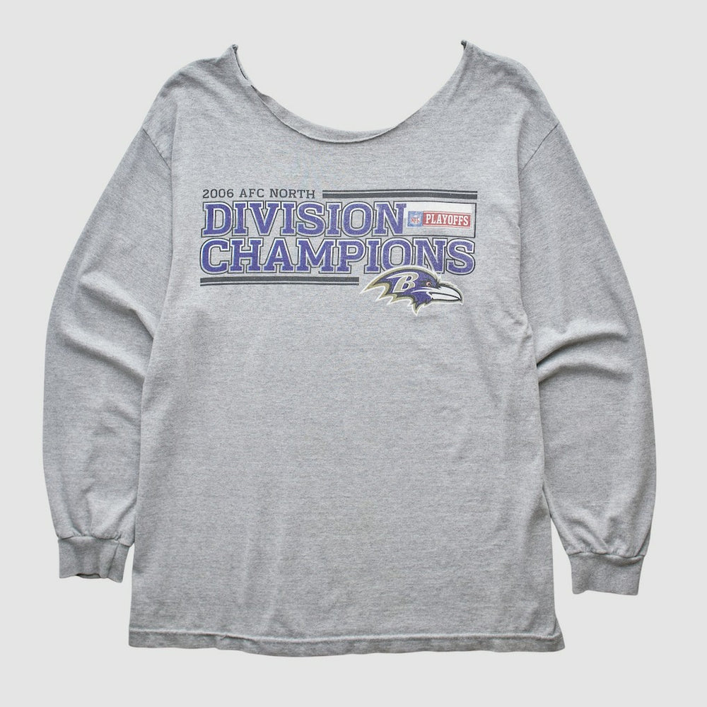 Baltimore Ravens 2006 Long Sleeve T-shirt - Heather Gray Vintage discount