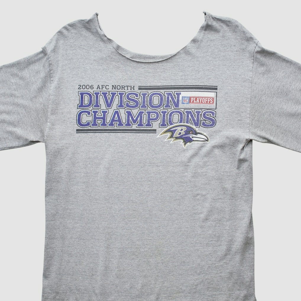 Baltimore Ravens 2006 Long Sleeve T-shirt - Heather Gray Vintage discount
