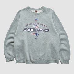 Super Bowl XXXVI Fruit of The Loom 2002 Pullover Sweatshirt - Heather Gray Vintage outlet