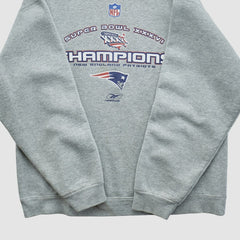Super Bowl XXXVI Fruit of The Loom 2002 Pullover Sweatshirt - Heather Gray Vintage outlet