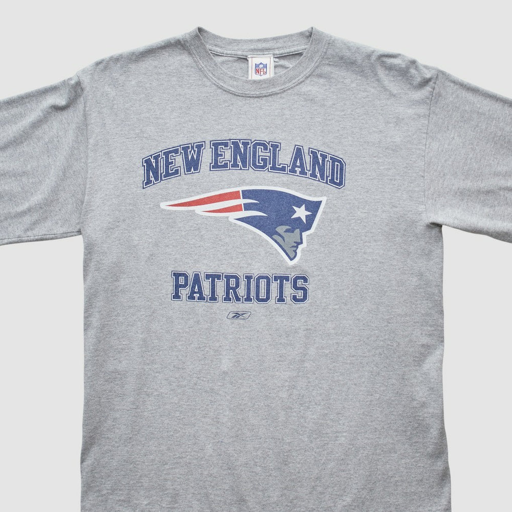New England Patriots Reebok 2000s Long Sleeve T-shirt - Heather Gray Vintage sale