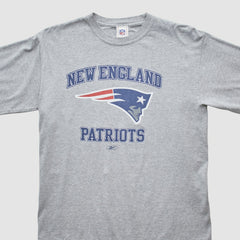 New England Patriots Reebok 2000s Long Sleeve T-shirt - Heather Gray Vintage sale