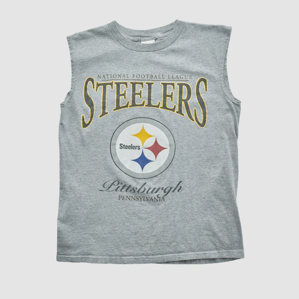 Pittsburgh Steelers 2000s Tank - Heather Gray Vintage for sale