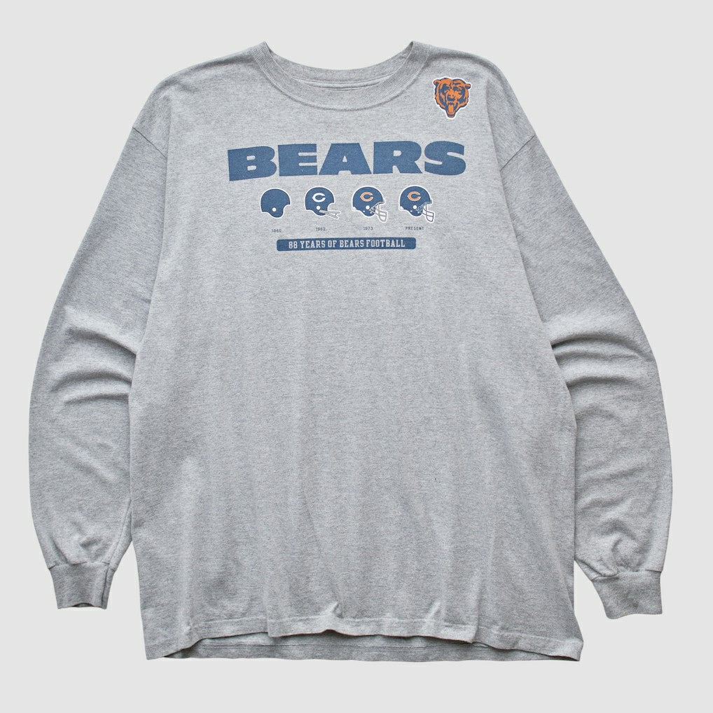 Chicago Bears Reebok 2000s Long Sleeve T-shirt - Heather Gray Vintage cheap
