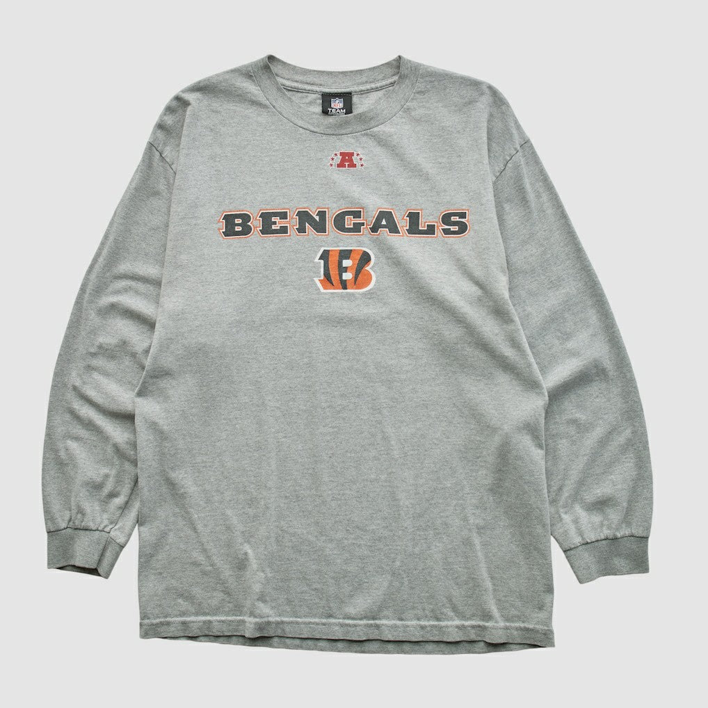Cincinnati Bengals NFL 2010s Long Sleeve T-shirt - Heather Gray Vintage for sale