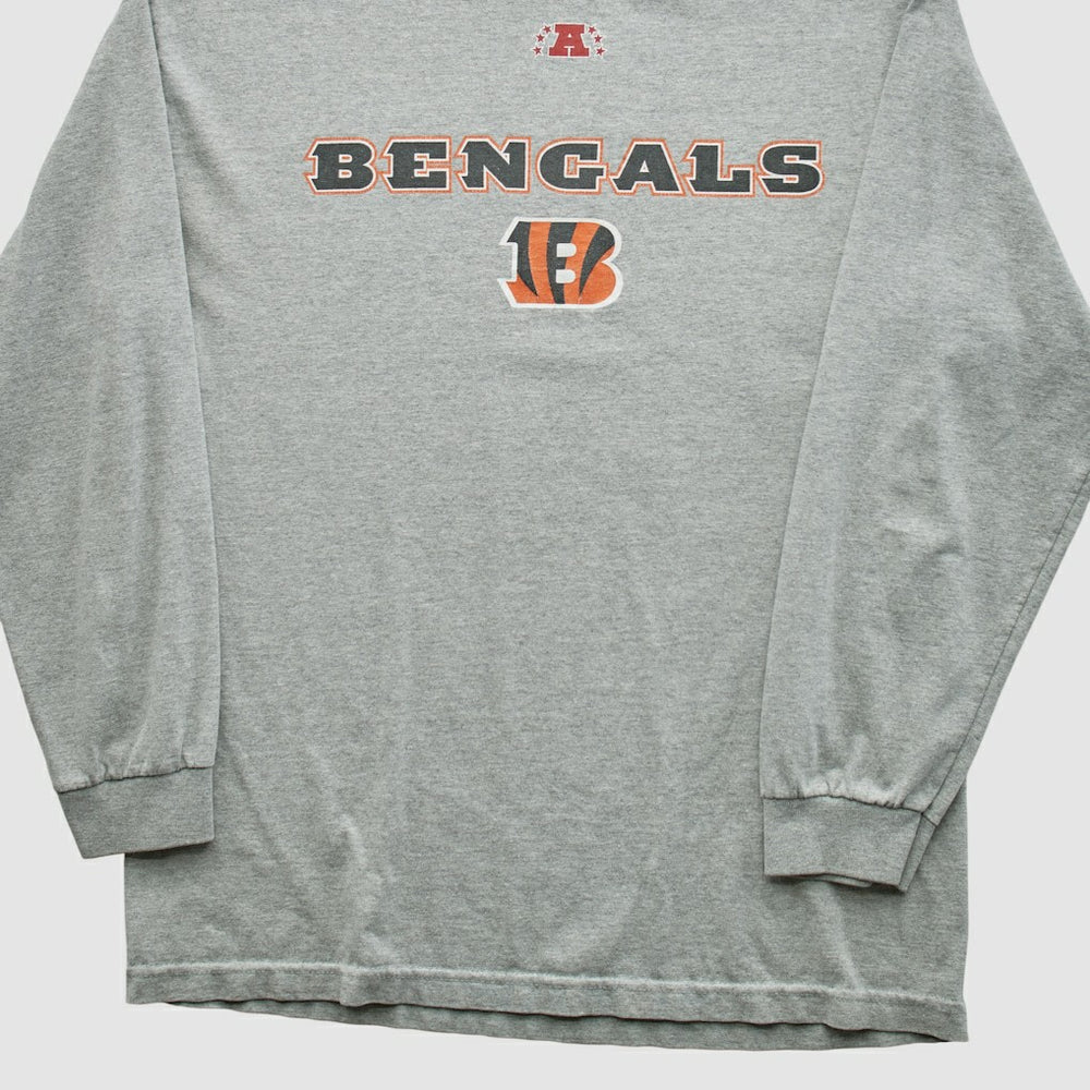 Cincinnati Bengals NFL 2010s Long Sleeve T-shirt - Heather Gray Vintage for sale