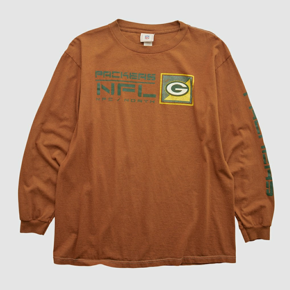 Green Bay Packers NFL 2000s Long Sleeve T-shirt - Clay Vintage online