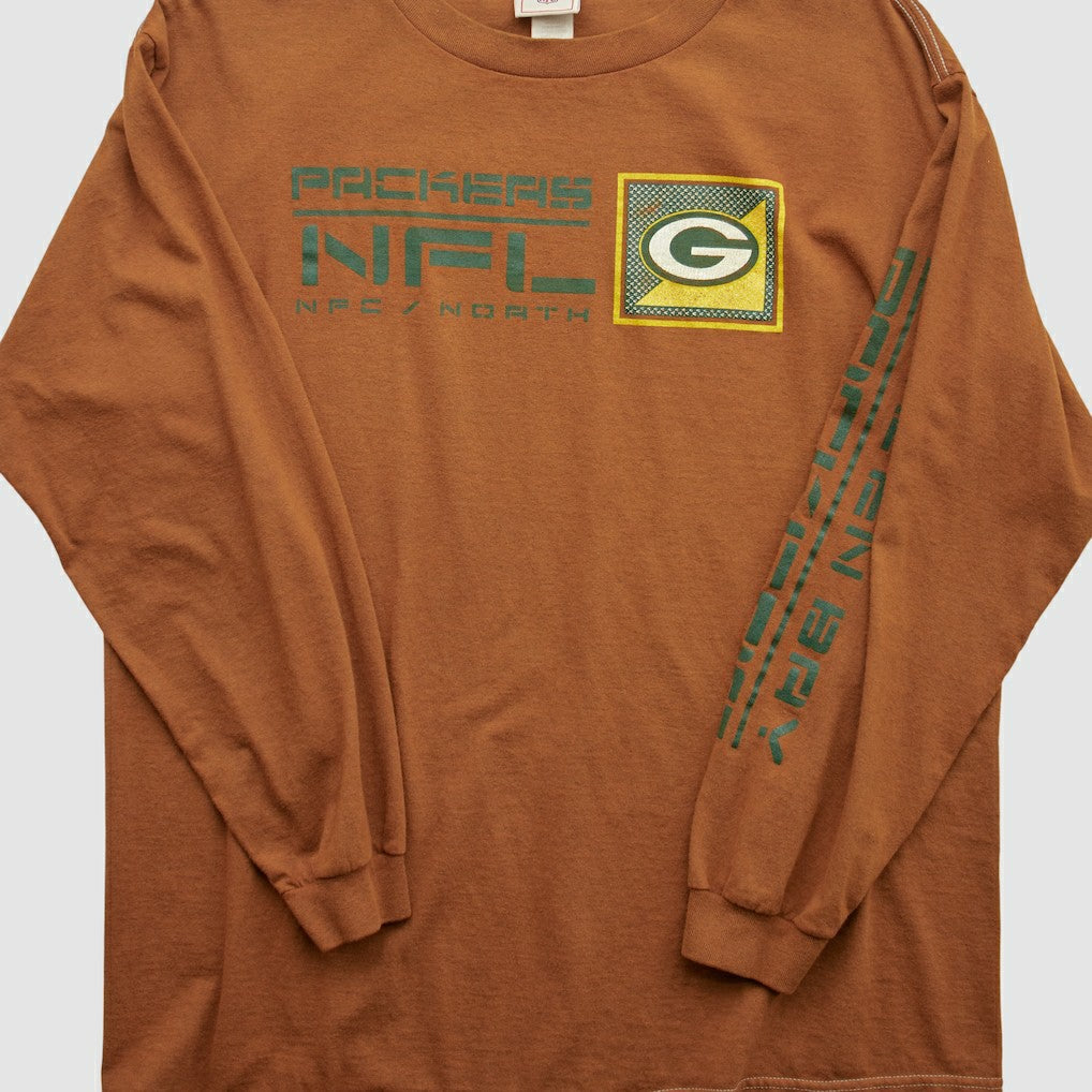 Green Bay Packers NFL 2000s Long Sleeve T-shirt - Clay Vintage online