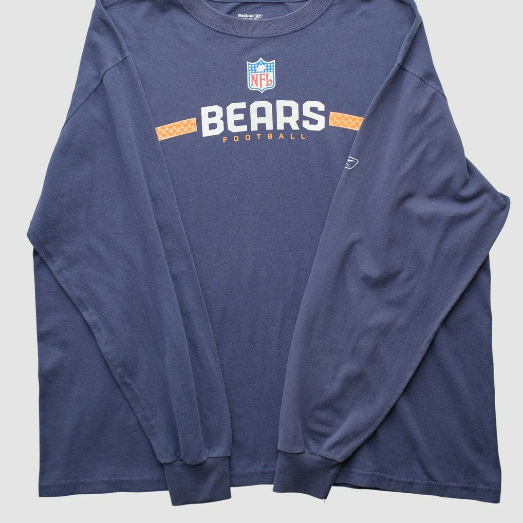 Chicago Bears Reebok 2000s Long Sleeve T-shirt - Navy Vintage on sale