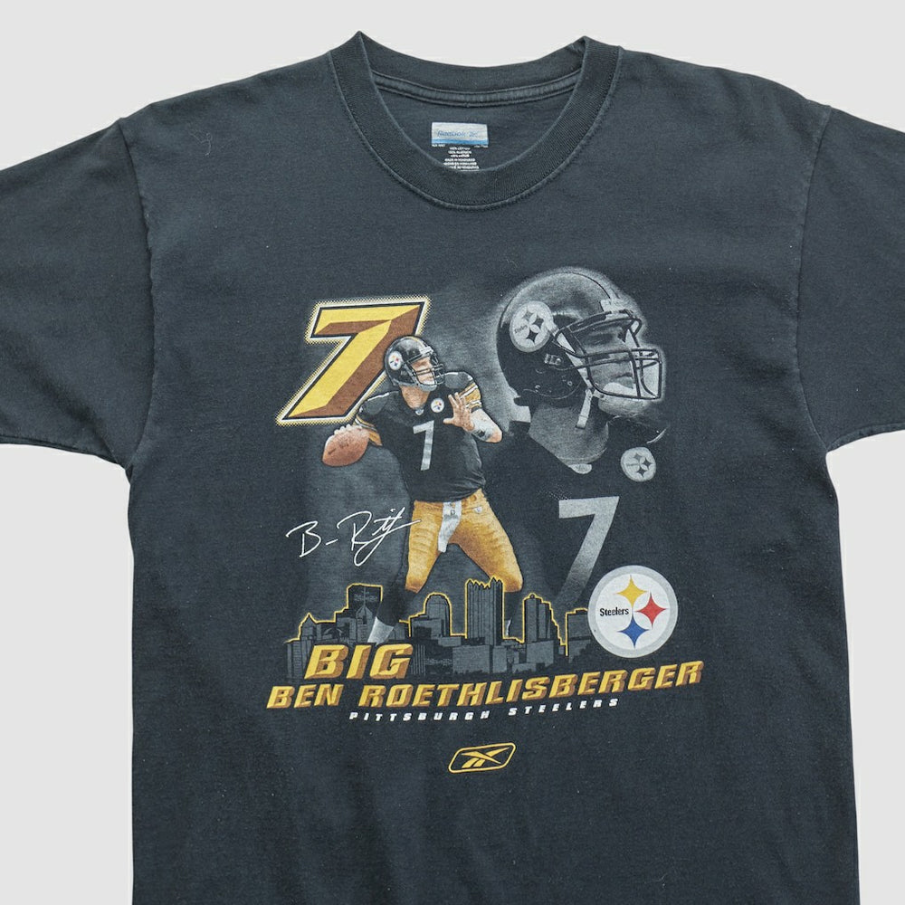 Ben Roethlisberger Reebok 2000s T-shirt - Black Vintage discount