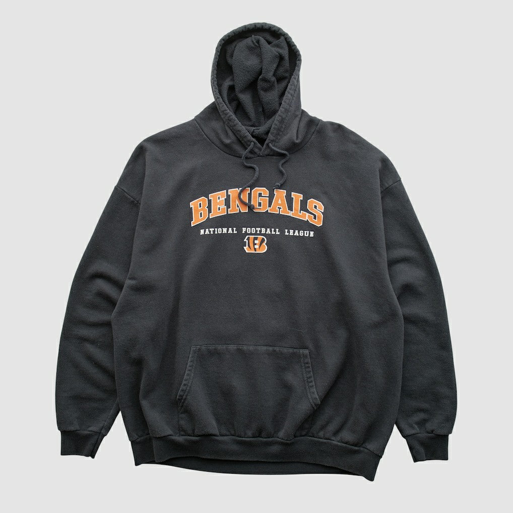 Cincinnati Bengals NFL 2000s Hooded Pullover Sweatshirt - Black Vintage for sale