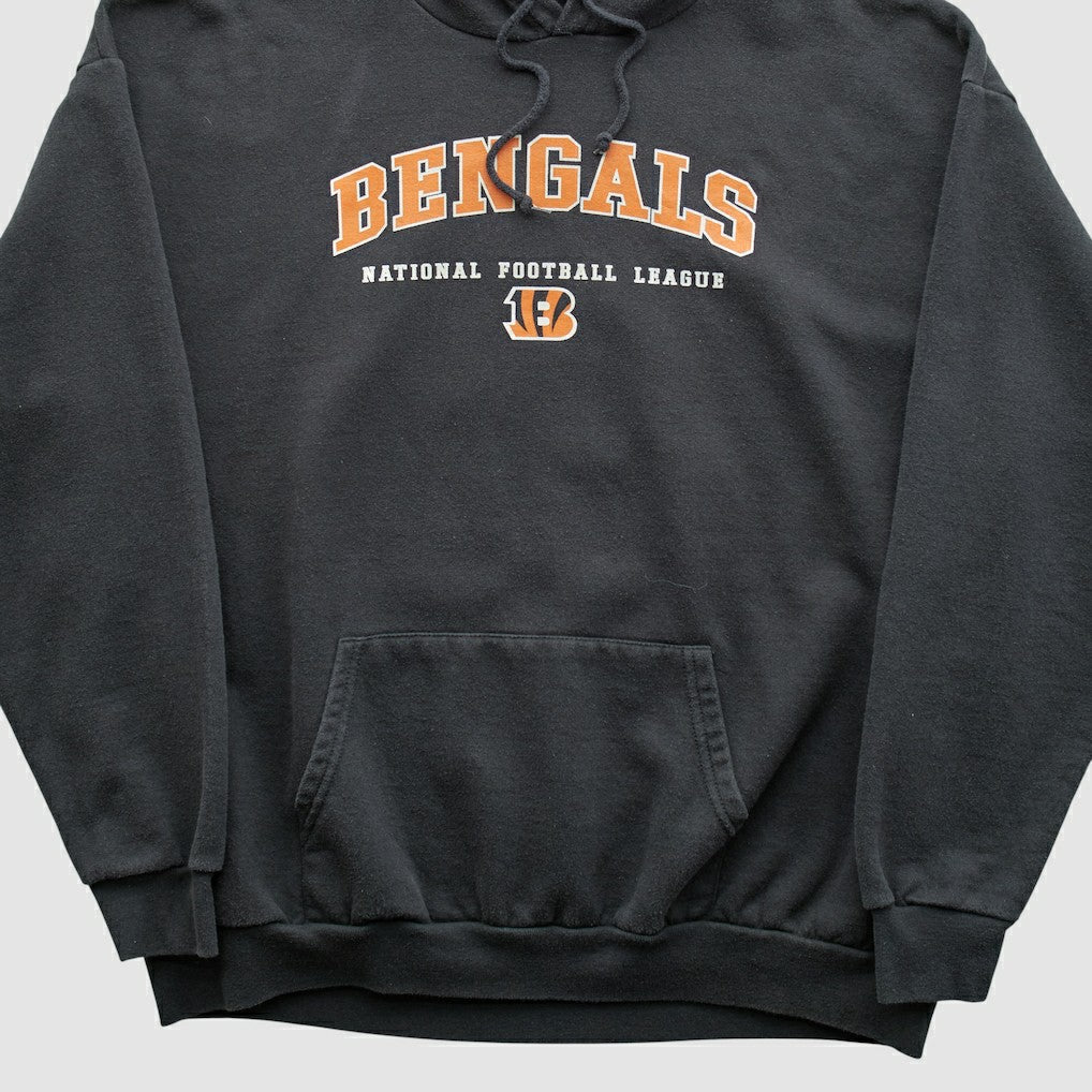 Cincinnati Bengals NFL 2000s Hooded Pullover Sweatshirt - Black Vintage for sale