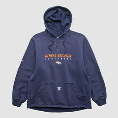 Denver Broncos Reebok 2000s Hooded Pullover Sweatshirt - Navy Vintage sale
