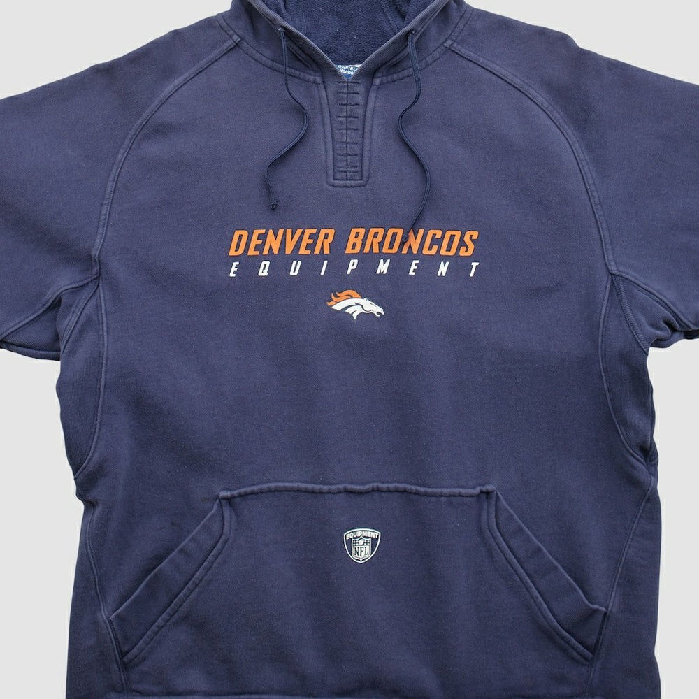 Denver Broncos Reebok 2000s Hooded Pullover Sweatshirt - Navy Vintage sale