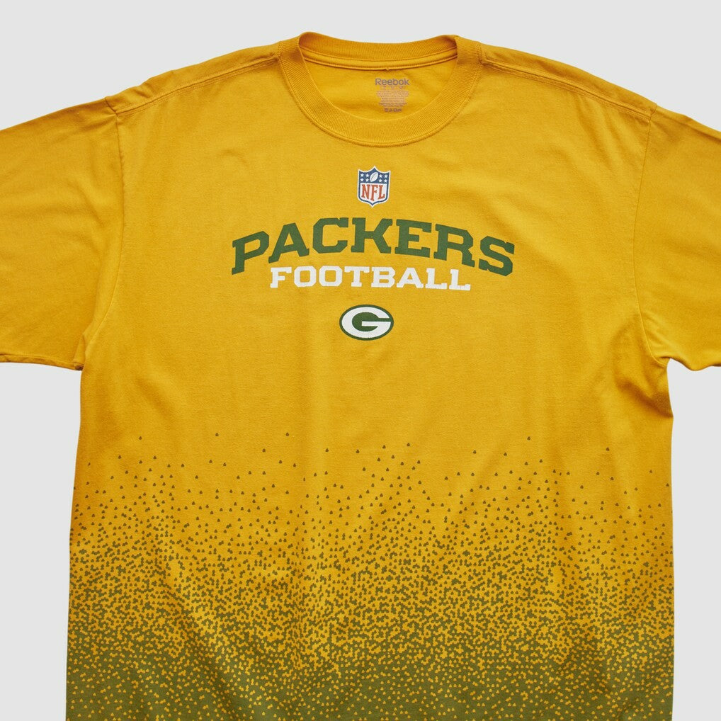 Green Bay Packers Reebok 2000s T-shirt - Yellow Vintage sale